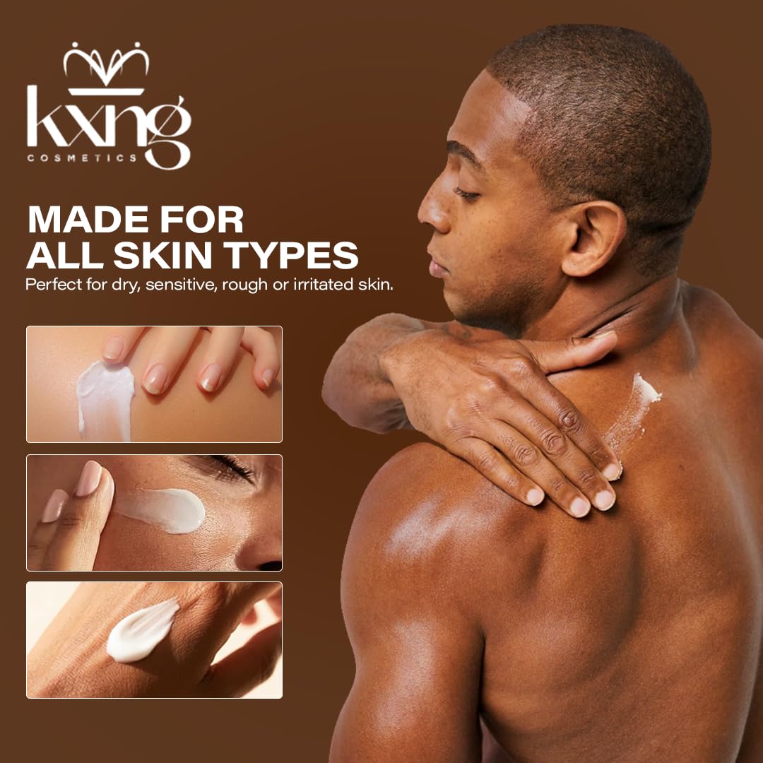 Kxng Cosmetics Zaddy shea butter for dry skin application