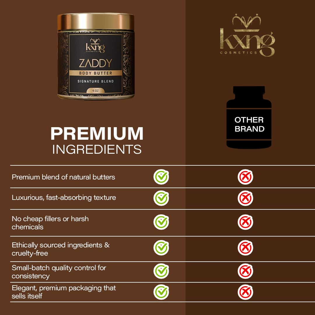 Luxury whipped body cream by Kxng Cosmetics