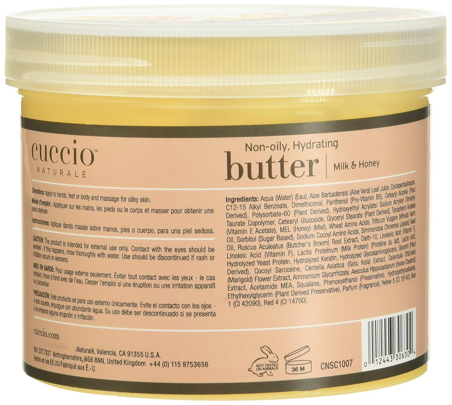 Professional grade Cuccio hand and body moisturizer