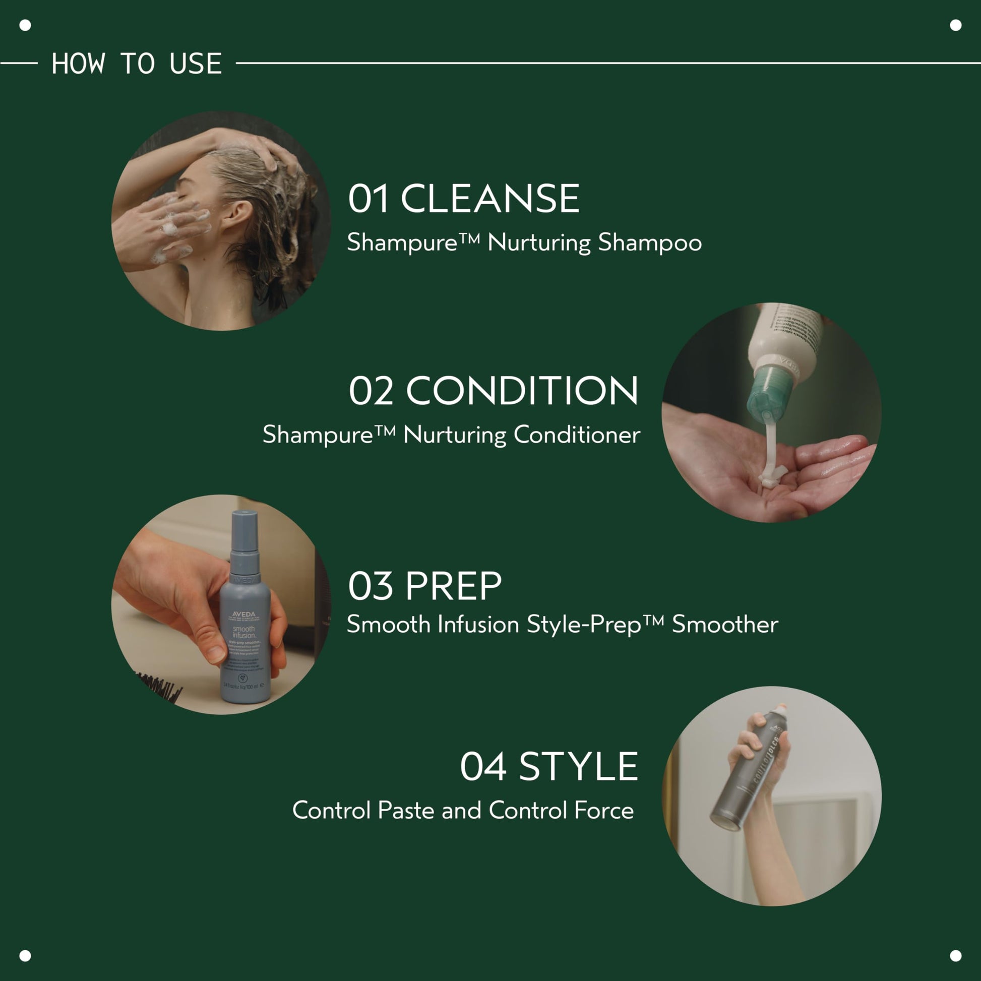 Imported USA beauty product Aveda Smooth Infusion styling primer presentation