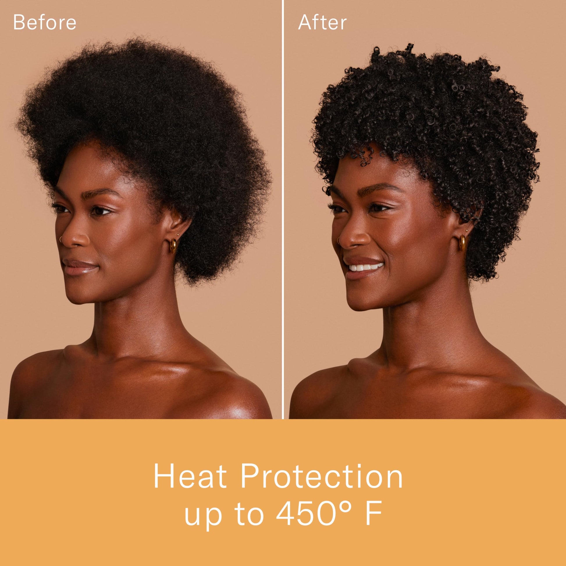 Rizos Curls heat protection cream texture demonstration on palm