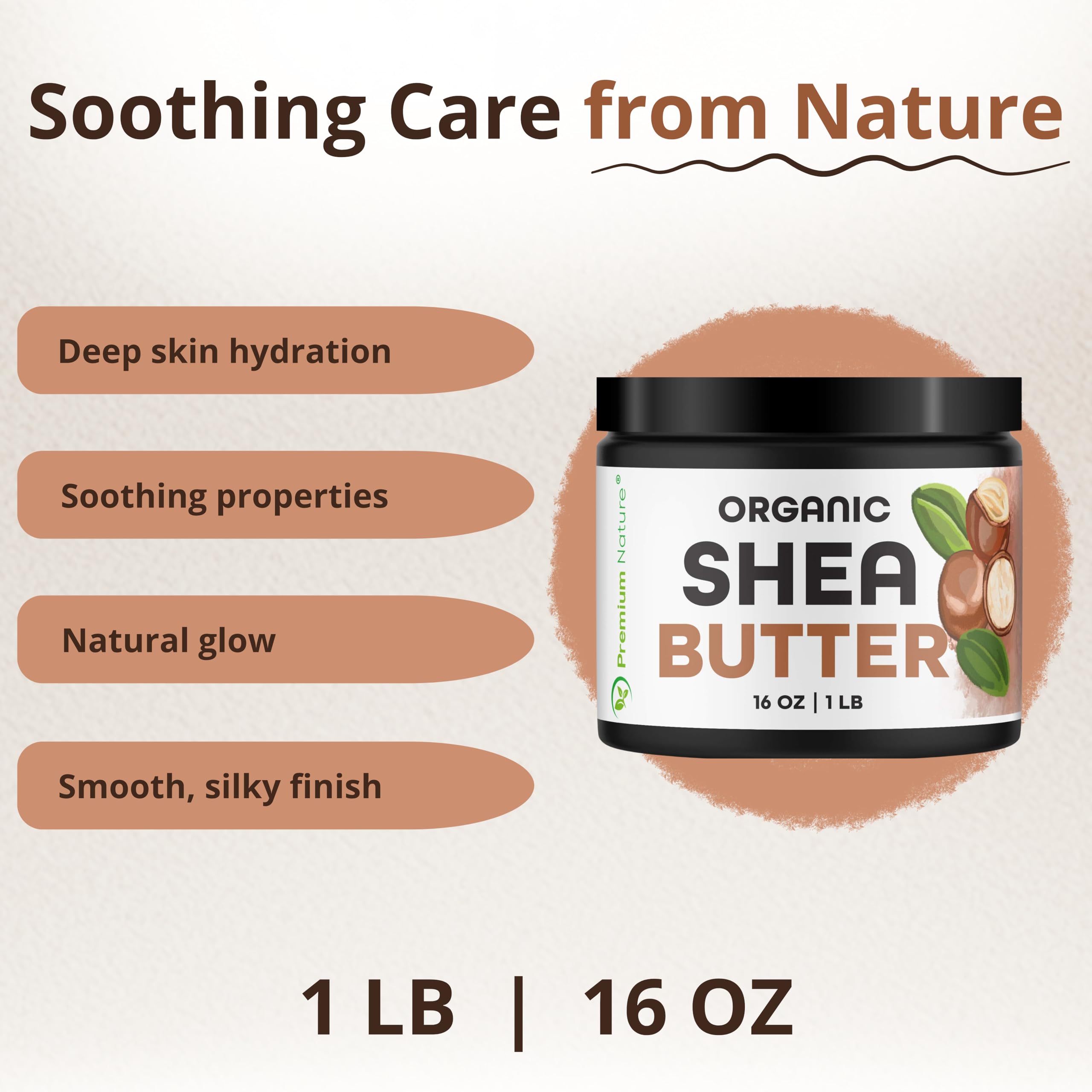 Close up texture of premium nature unrefined shea butter