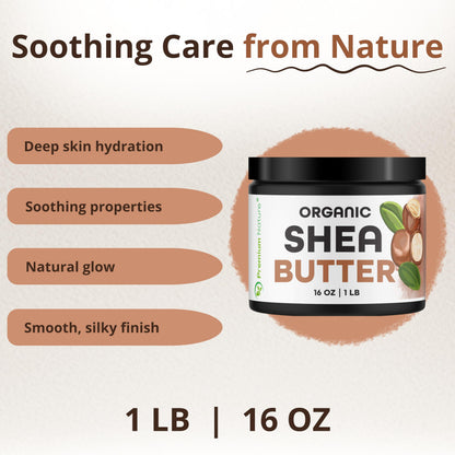 Close up texture of premium nature unrefined shea butter