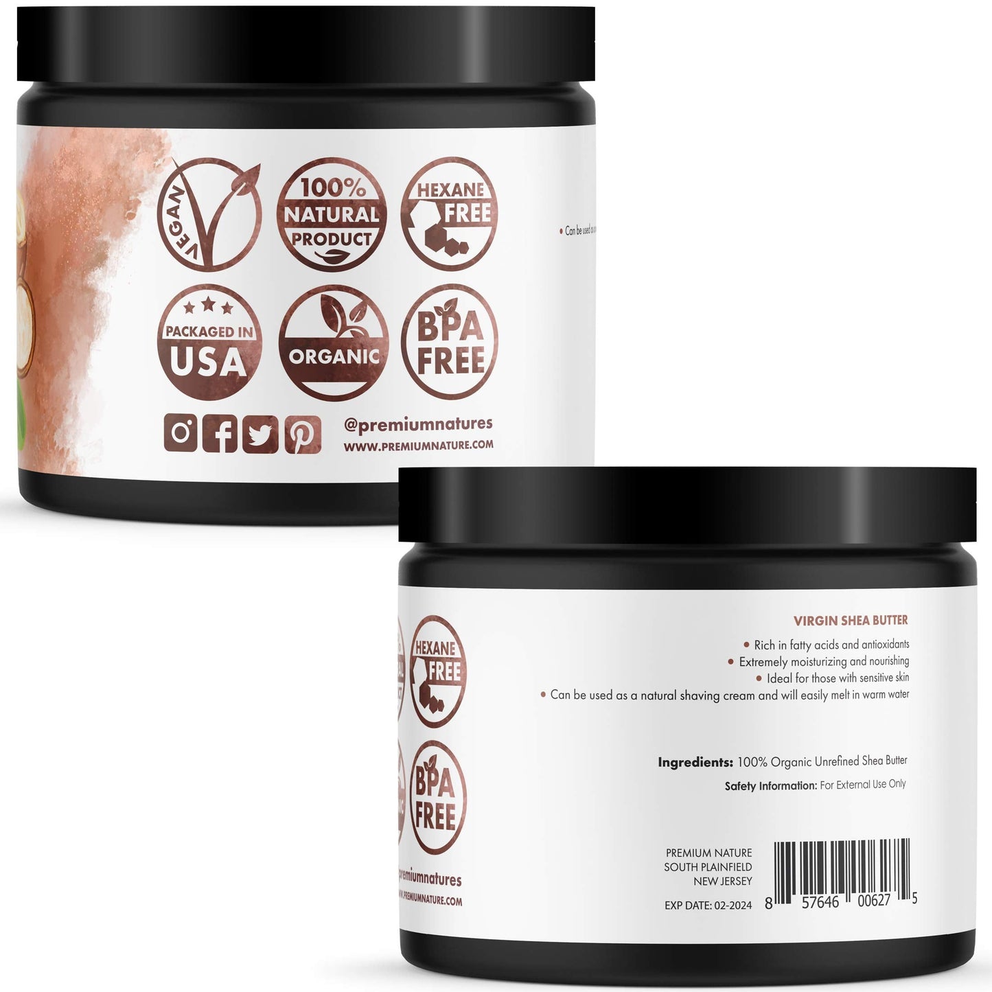Pure virgin unrefined shea butter for hair and body