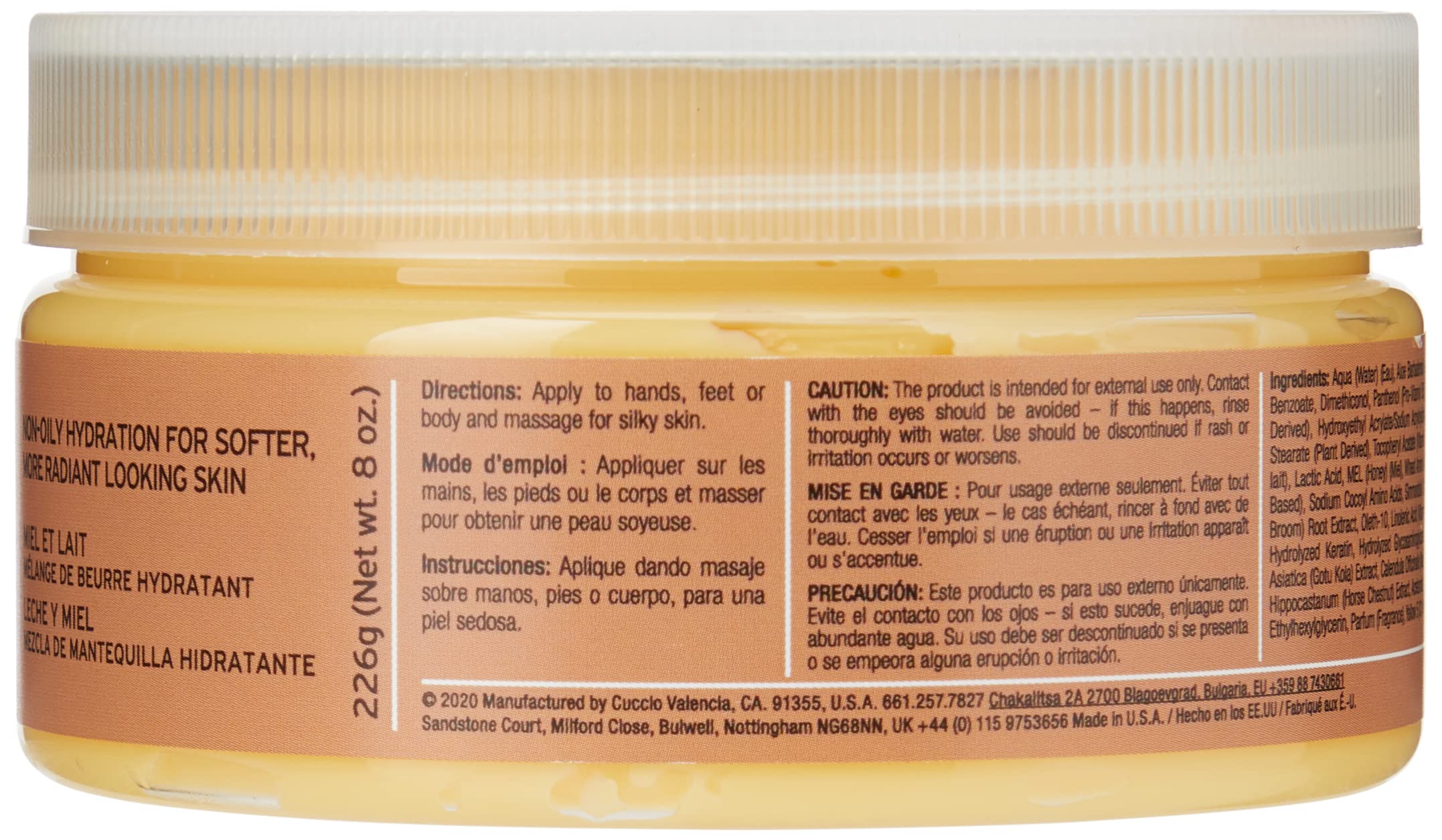 Authentic Cuccio Naturale skincare butter blend packaging