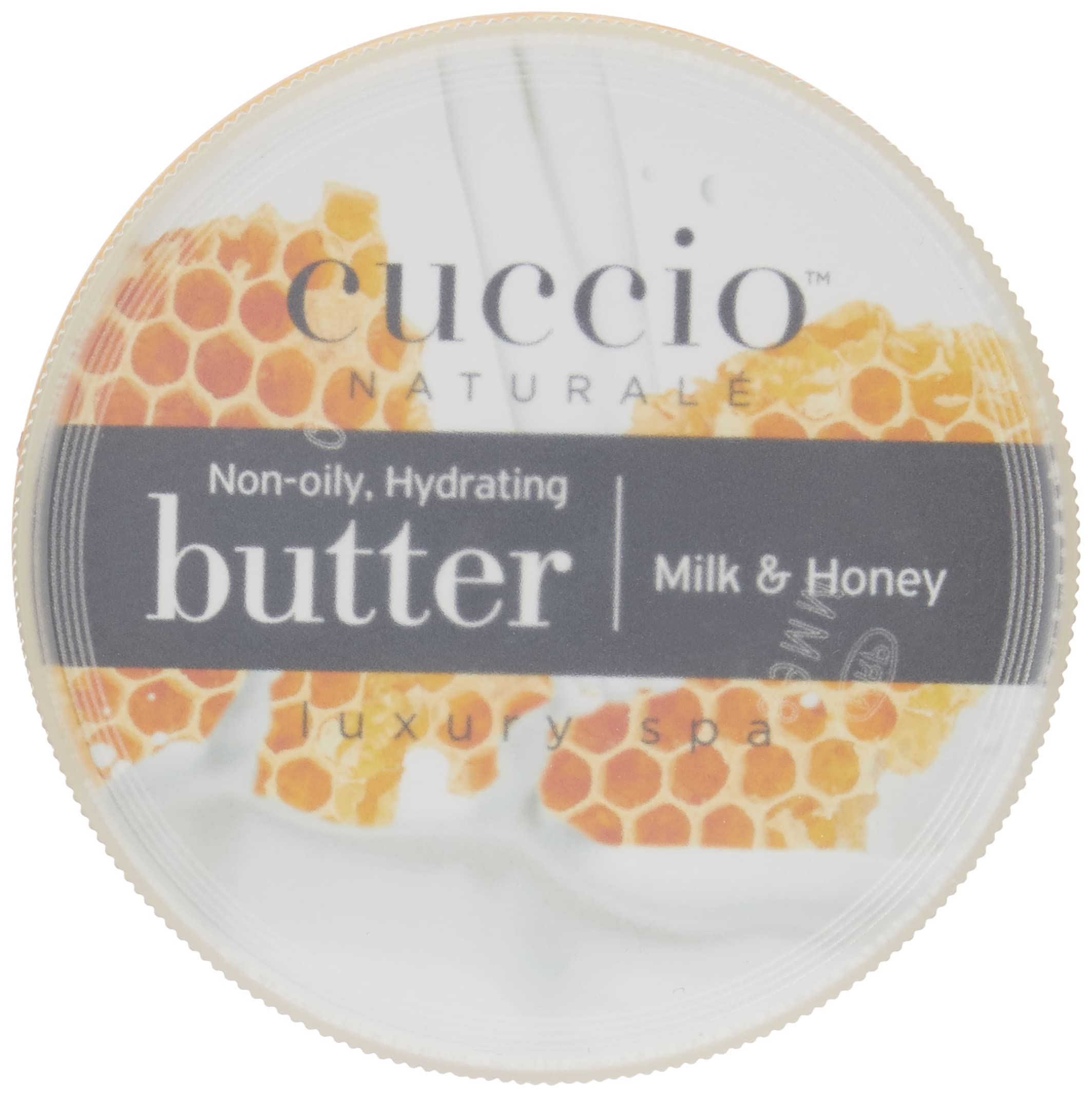 Cuccio body cream jar size and label detail