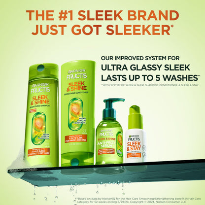 USA imported Garnier Fructis sleek and shine product texture close up