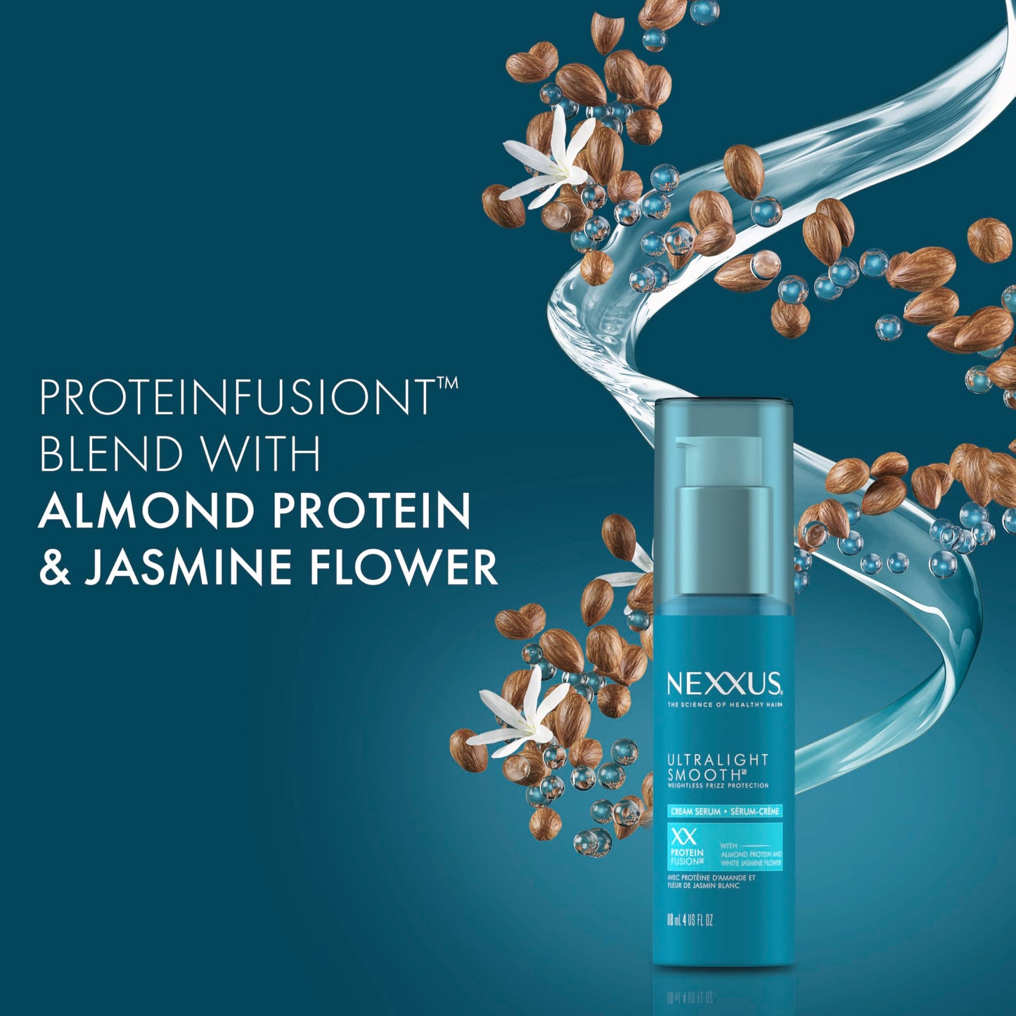 Lightweight cream serum texture shot demonstrating the non greasy formula.