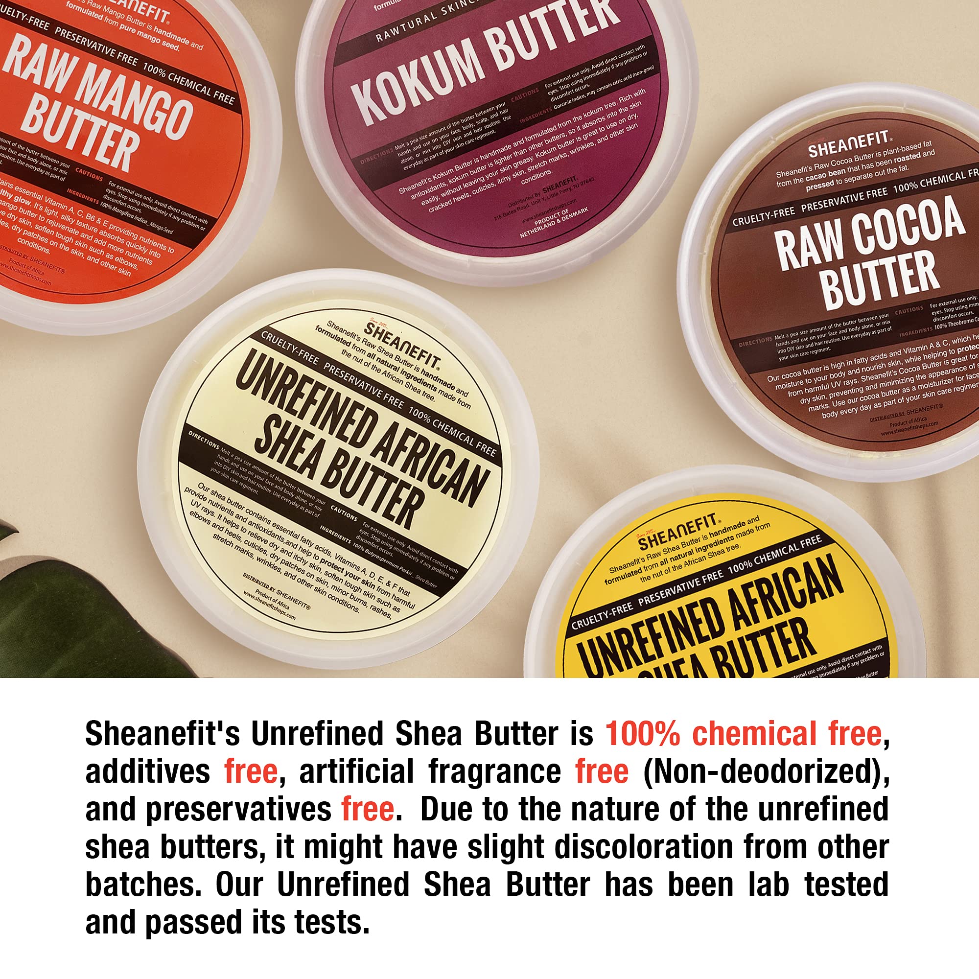 Close up texture of natural unrefined shea butter