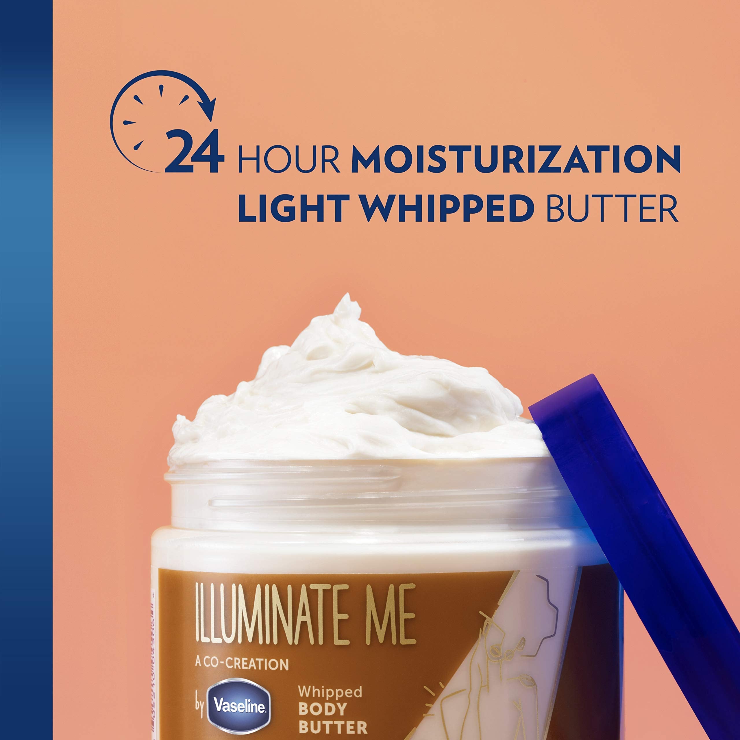 Texture of Vaseline whipped organic shea body butter