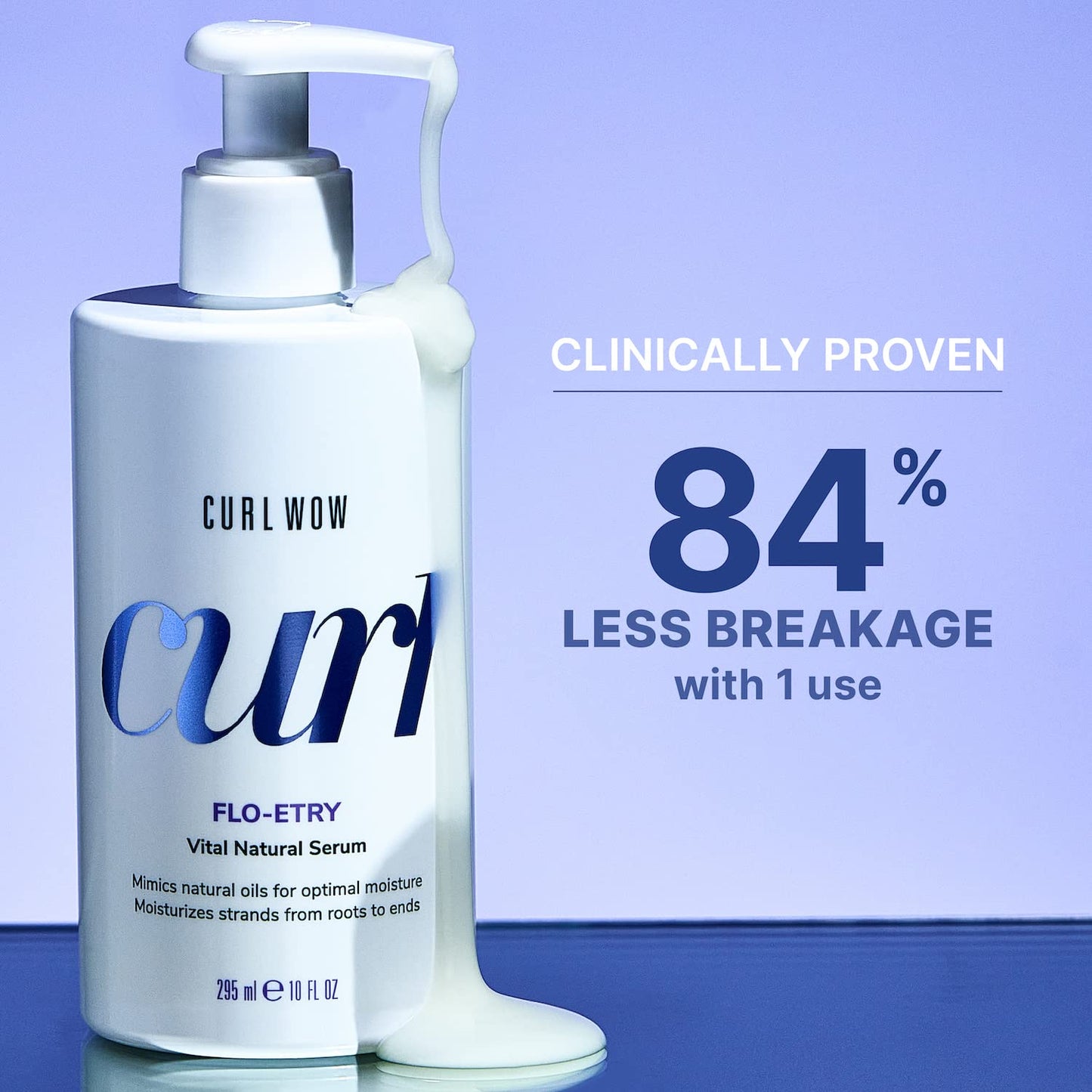 Color Wow Curl Wow Flo-etry micro-dispersed oil hair serum bottle close up