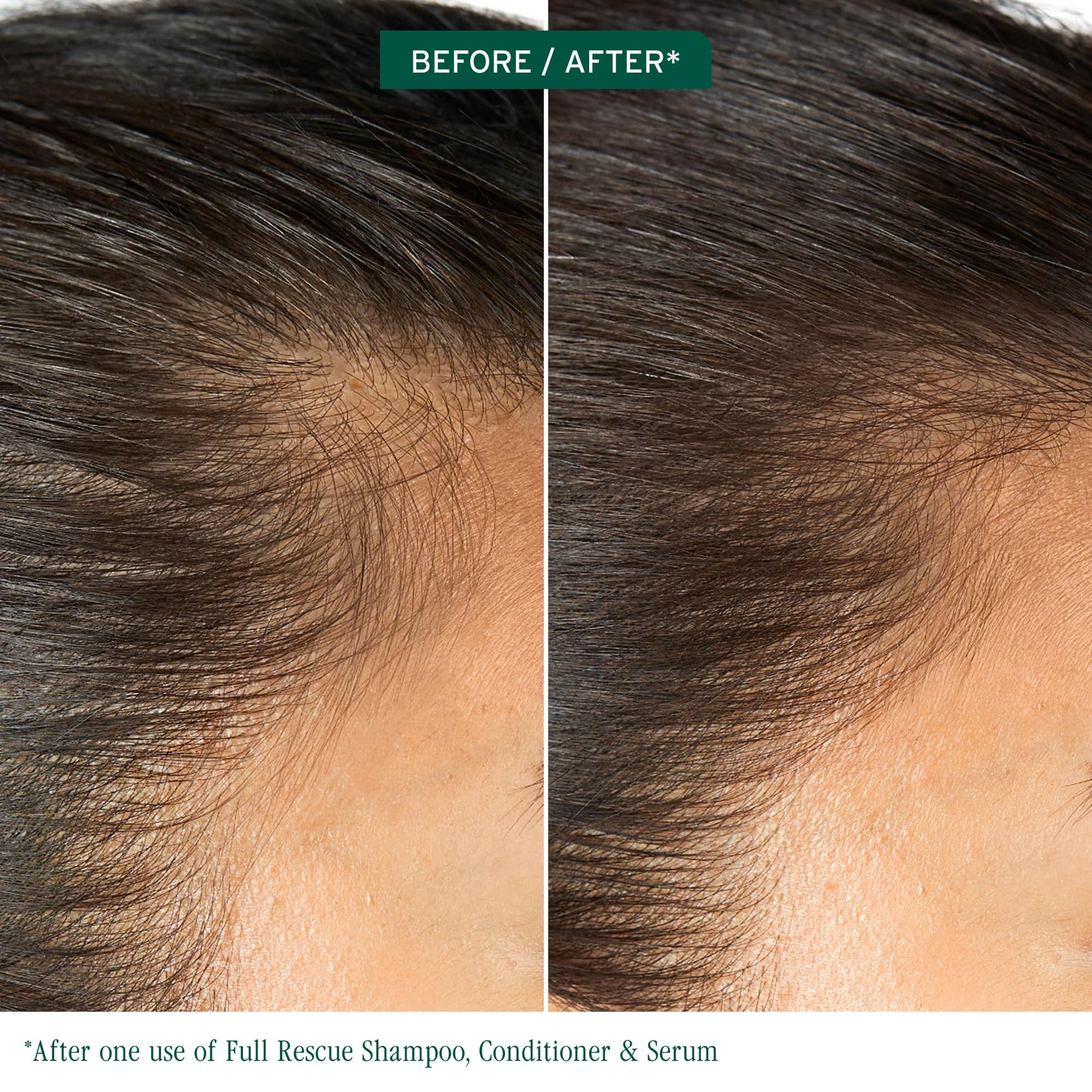 Biolage Full Rescue serum dropper applicator showing lightweight consistency