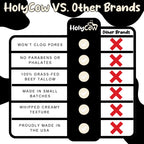Side profile of HolyCow 2 Fluid Ounce beef tallow balm container