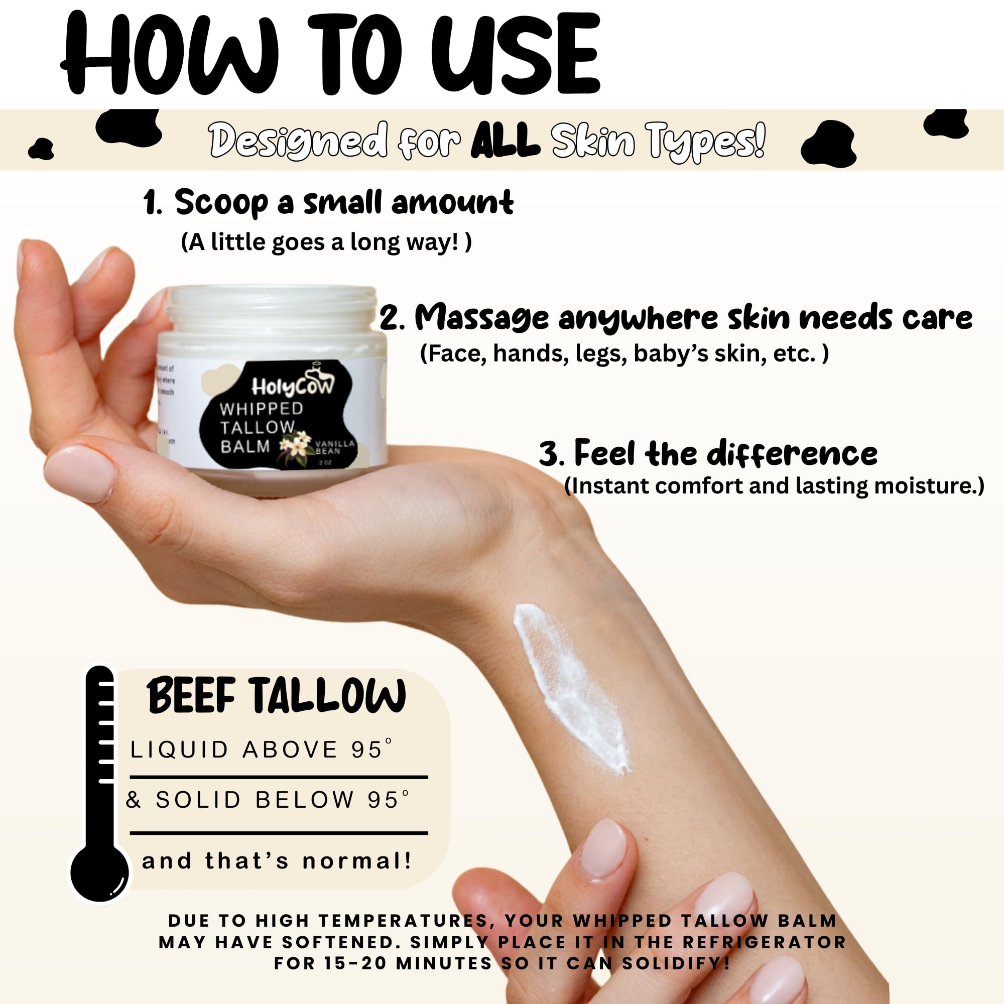 Authentic USA imported HolyCow skincare jar