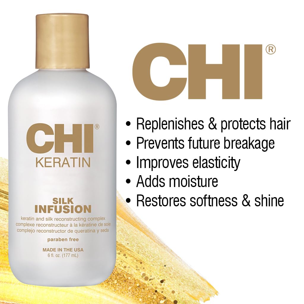 CHI Keratin Silk Infusion professional hair reconstructing complex product view