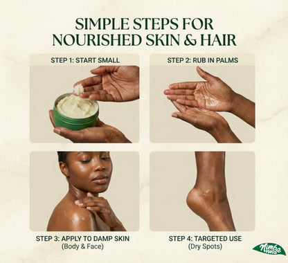 Nimba Foods Whipped Shea Butter 7 Ounces size comparison