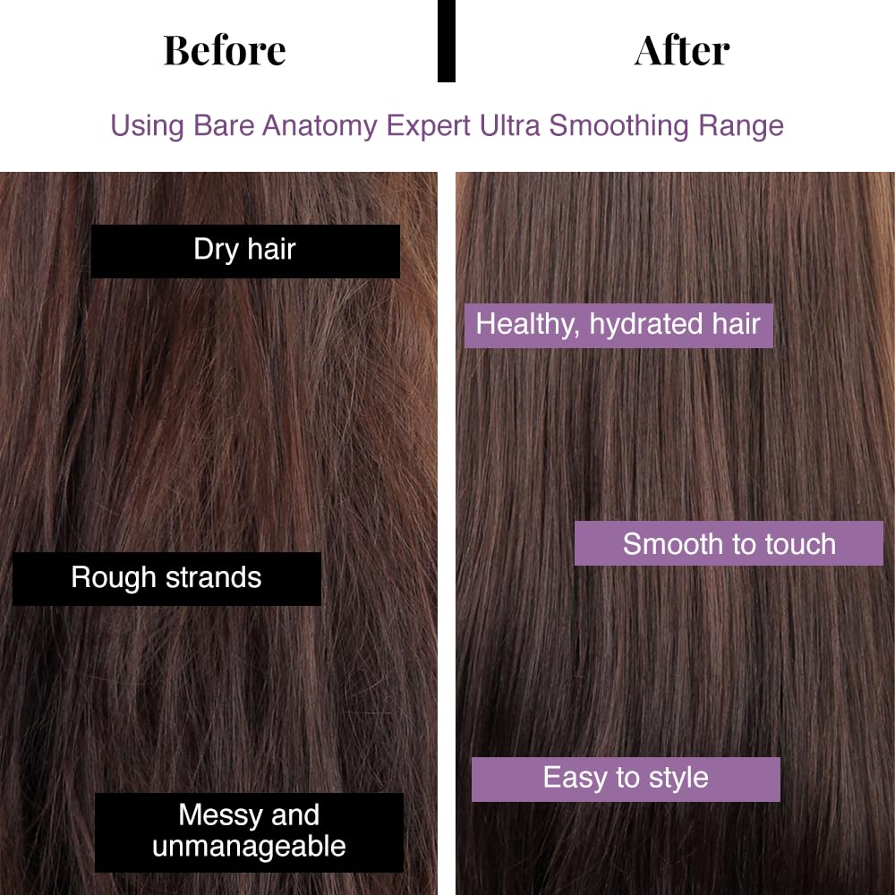 Bare Anatomy paraben free hair serum texture and liquid droplet overview
