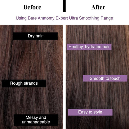 Bare Anatomy paraben free hair serum texture and liquid droplet overview