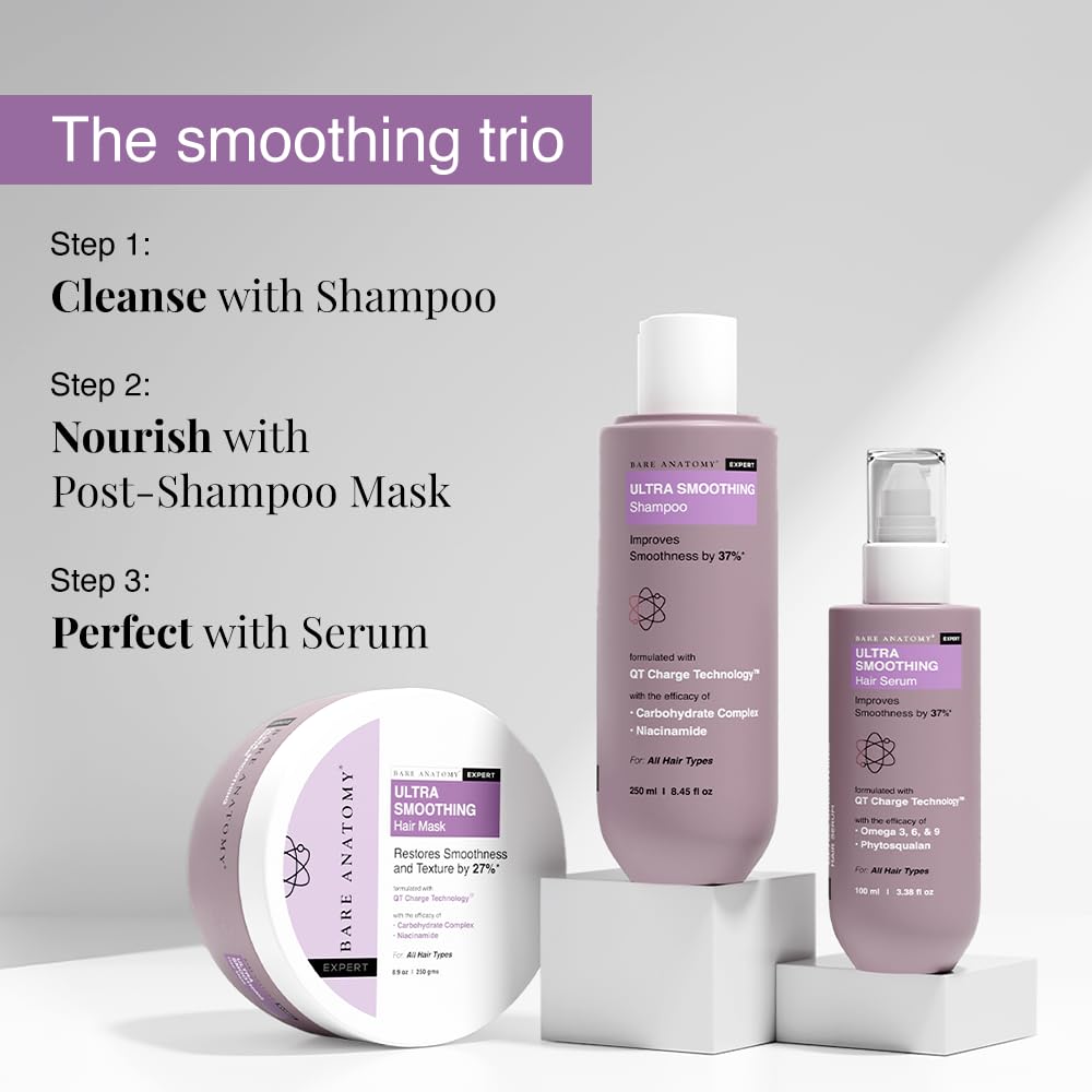 Bare Anatomy ultra smoothing hair serum for men and women packaging
