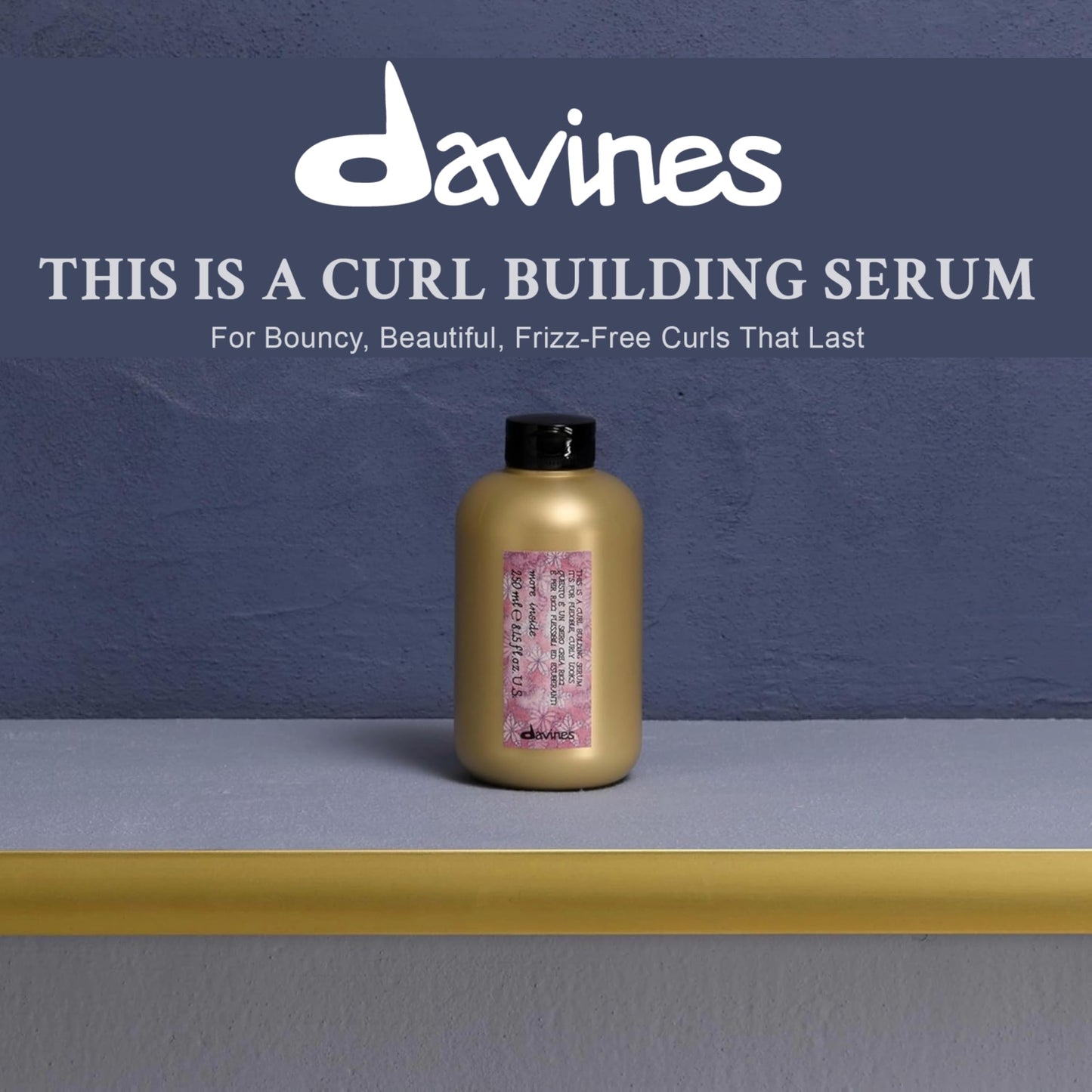 Authentic Davines imported USA beauty styling serum for high humidity protection
