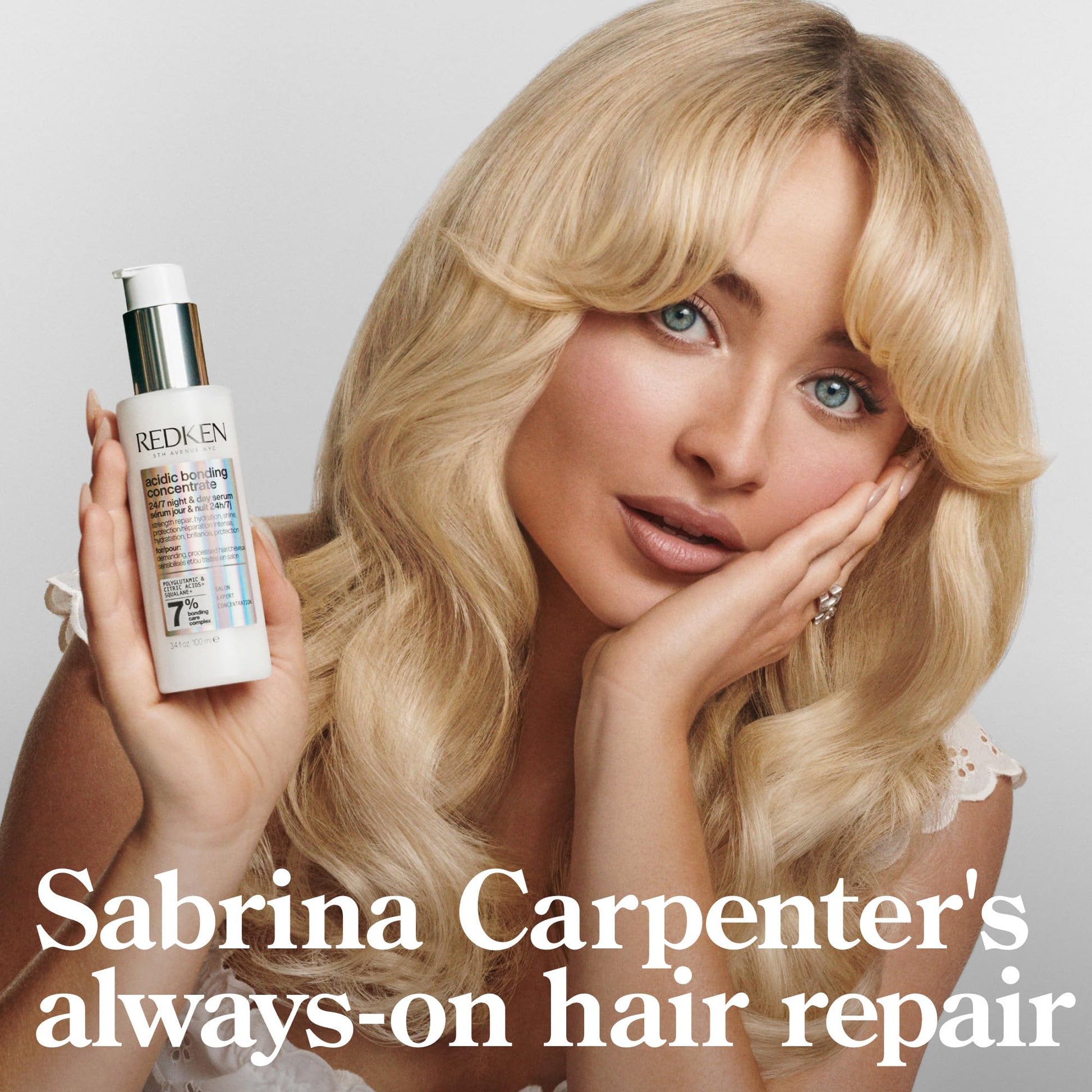 USA imported Redken overnight hair repair serum bottle layout.