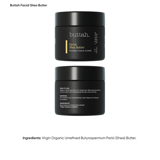 Open jar of Buttah Skin organic whipped shea butter