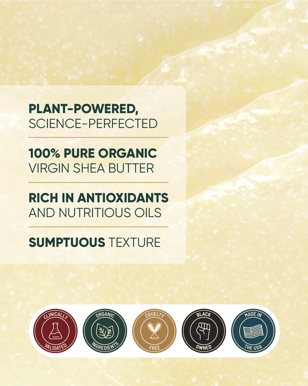 Close up of whipped raw shea butter cream
