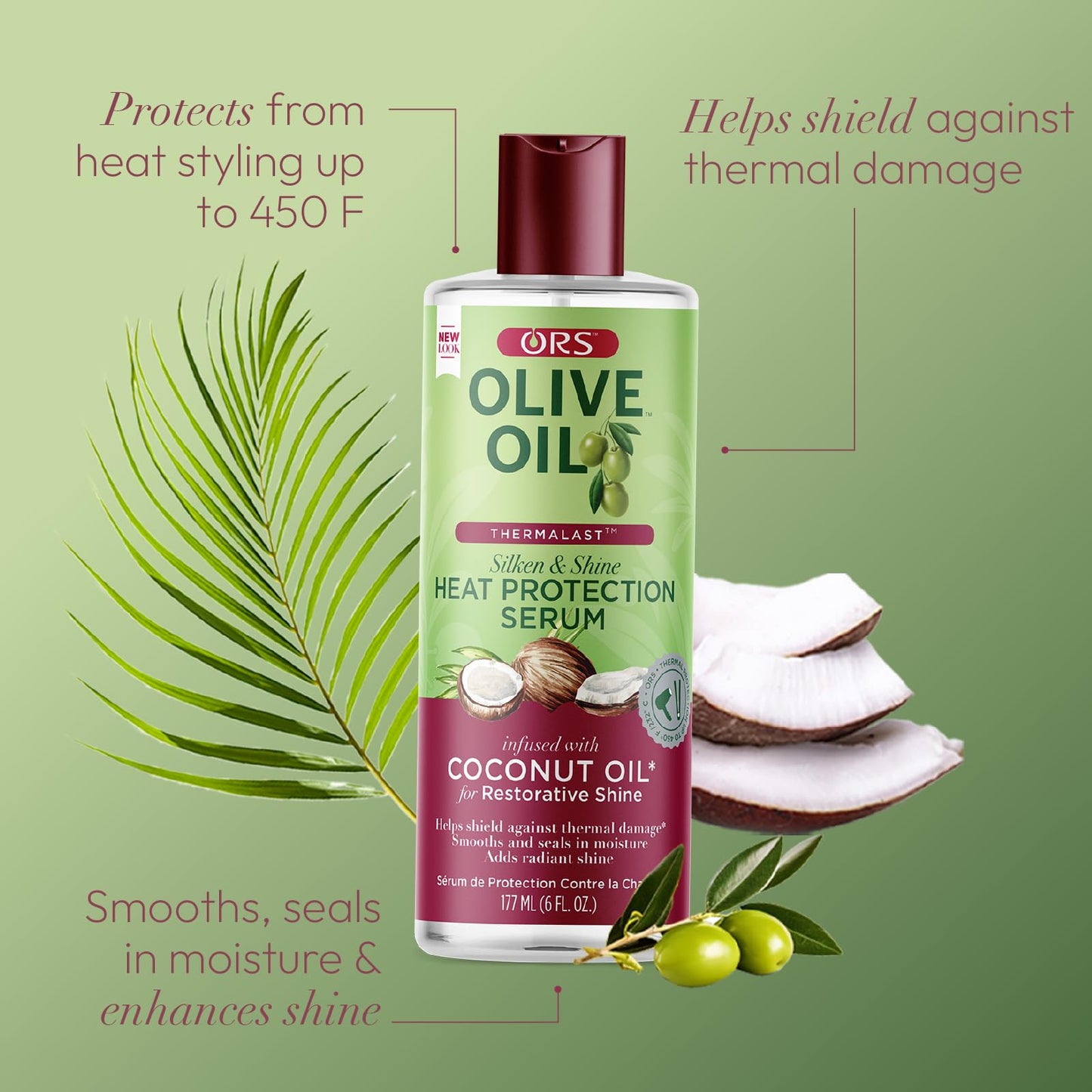 ORS high temperature heat protectant serum for salon smooth hair