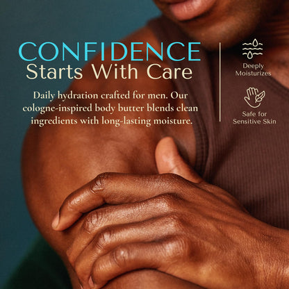 Natural Shea and Mango butter body moisturizer for men