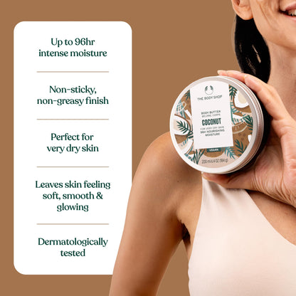 Authentic USA imported Body Shop coconut body butter jar