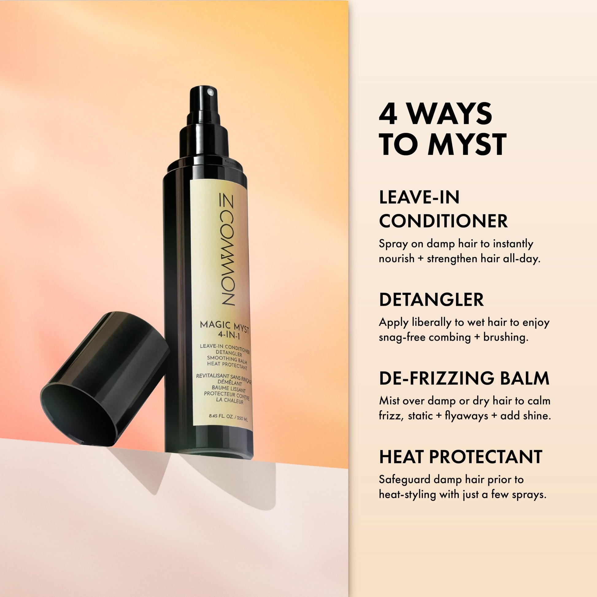 IN COMMON Mini Magic Myst 4 in 1 leave in conditioner spray for frizz control