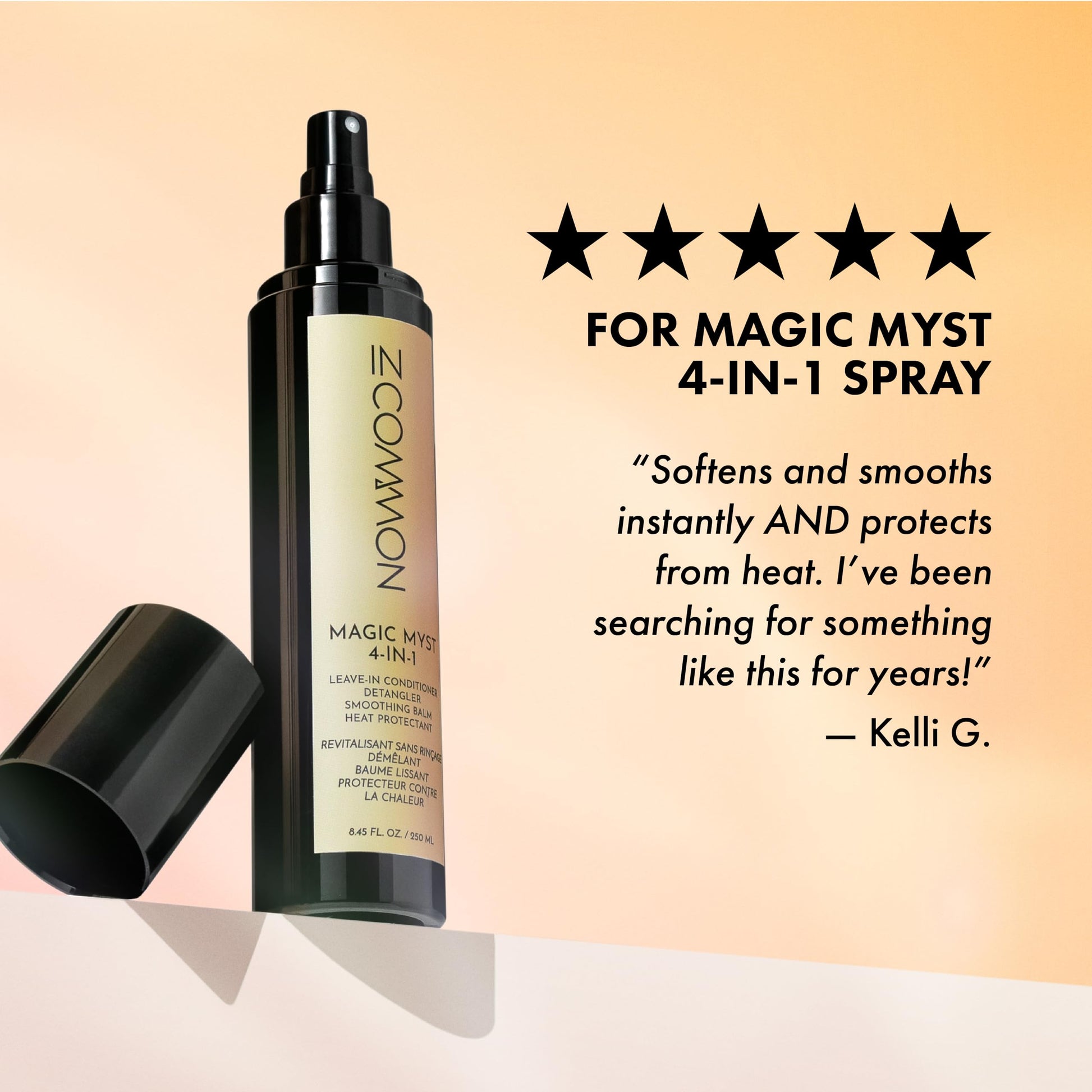 Authentic IN COMMON imported beauty hair elixir product packaging