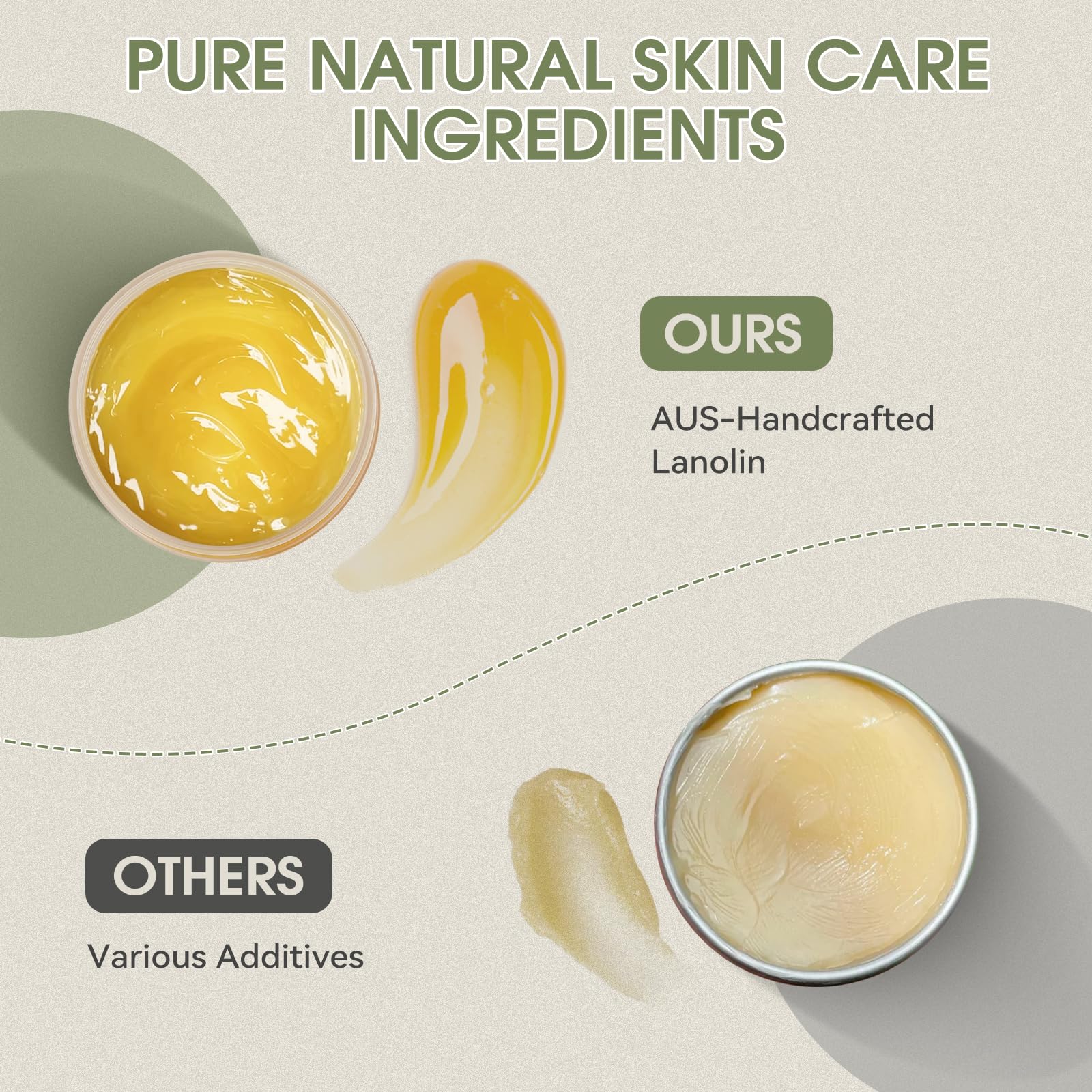 Texture of Chialing handmade natural lanolin balm