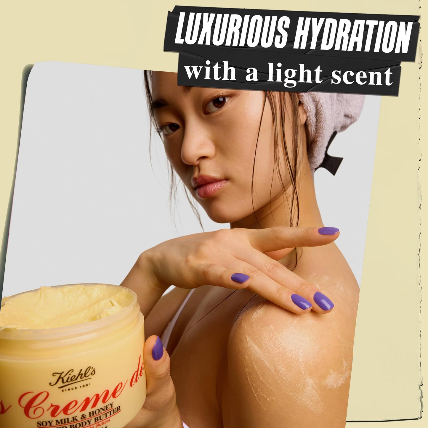 Texture of Kiehl's Creme de Corps whipped body cream