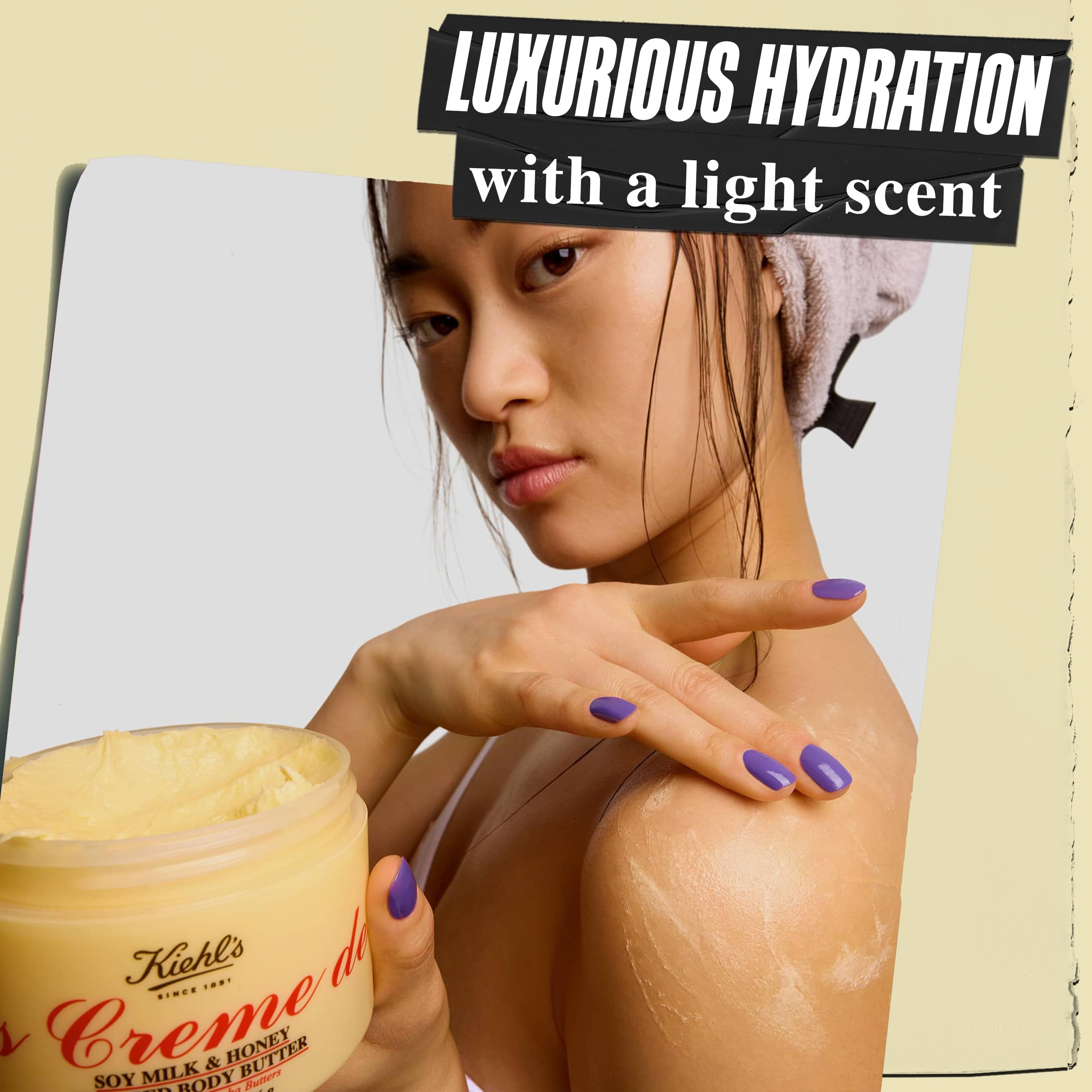 Texture of Kiehl's Creme de Corps whipped body cream