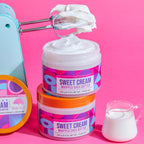 Texture shot of Tree Hut Sweet Cream whipped body butter