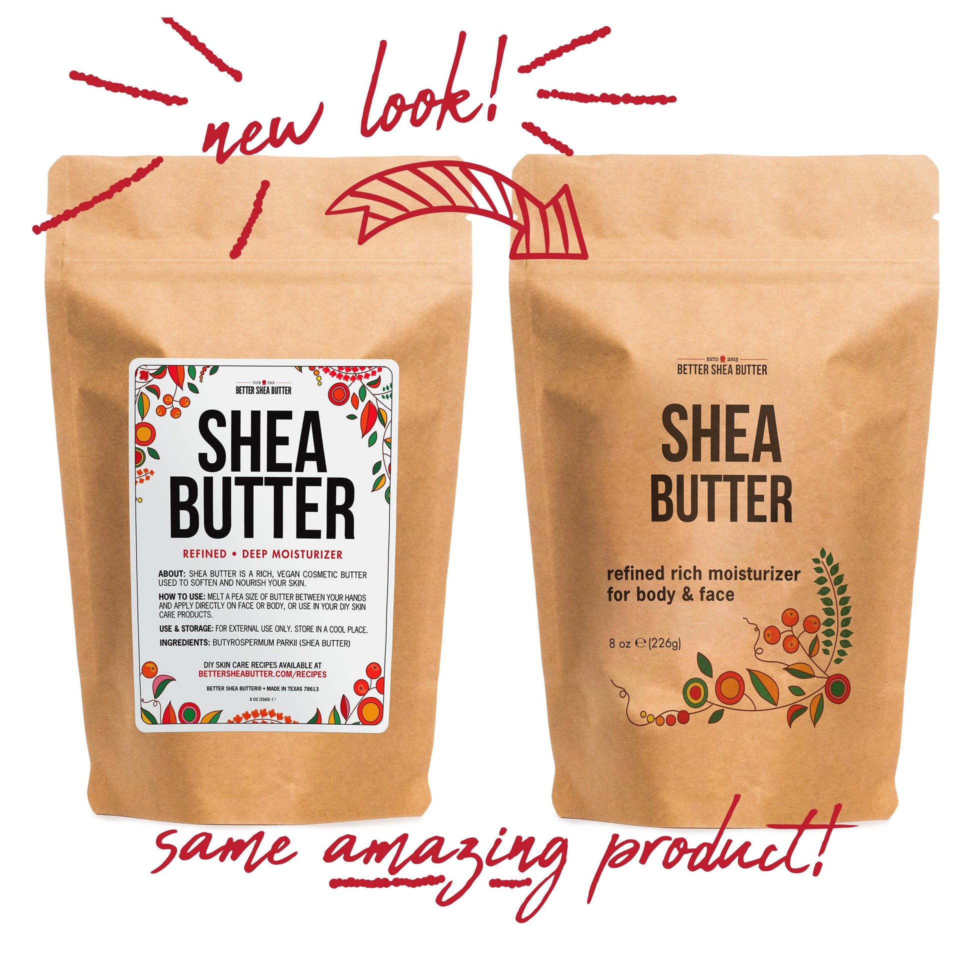 Better Shea Butter 8 Ounce bar in open jar container