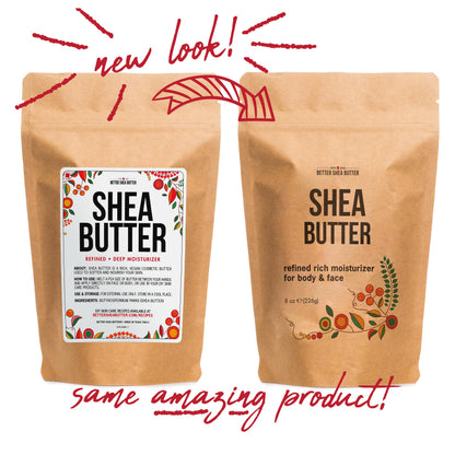 Better Shea Butter 8 Ounce bar in open jar container
