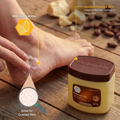 Med Pride Cocoa Butter Petroleum Jelly container label details