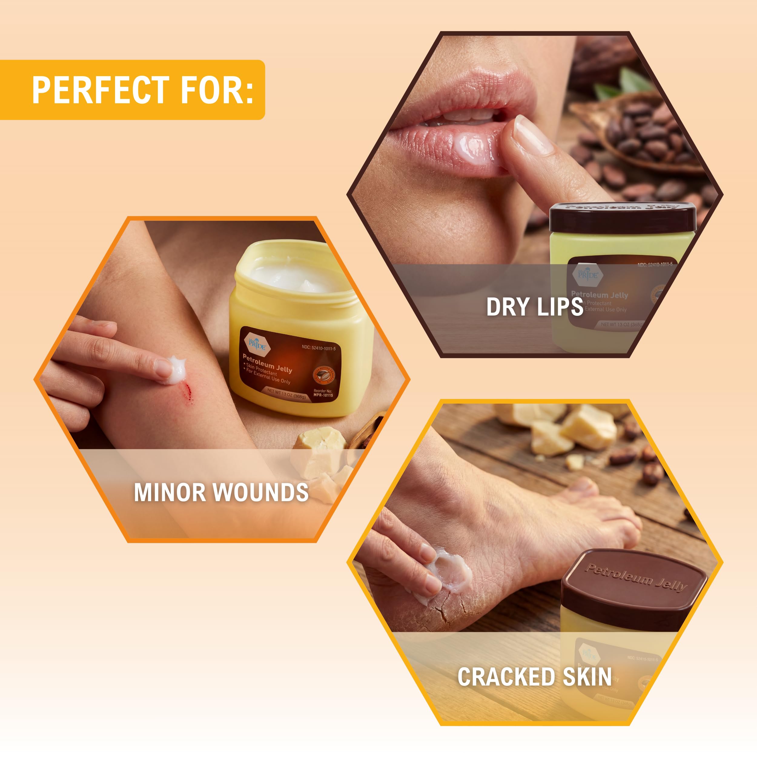 Med Pride Cocoa Butter Petroleum Jelly for dry skin care