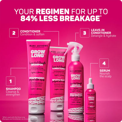 Marc Anthony anti breakage leave in treatment bottle on a clean surface