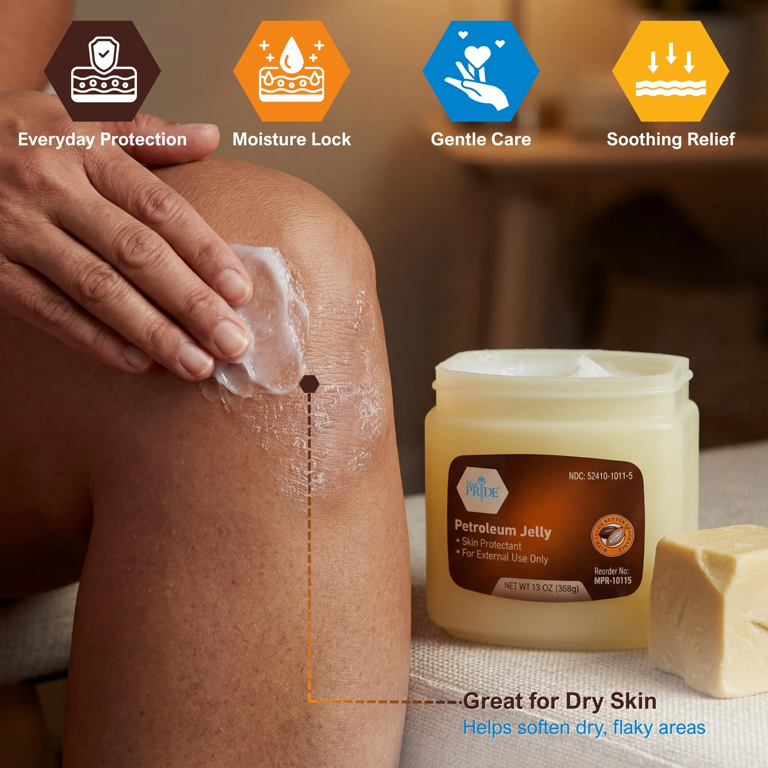 Family size Med Pride Cocoa Butter Petroleum Jelly tub