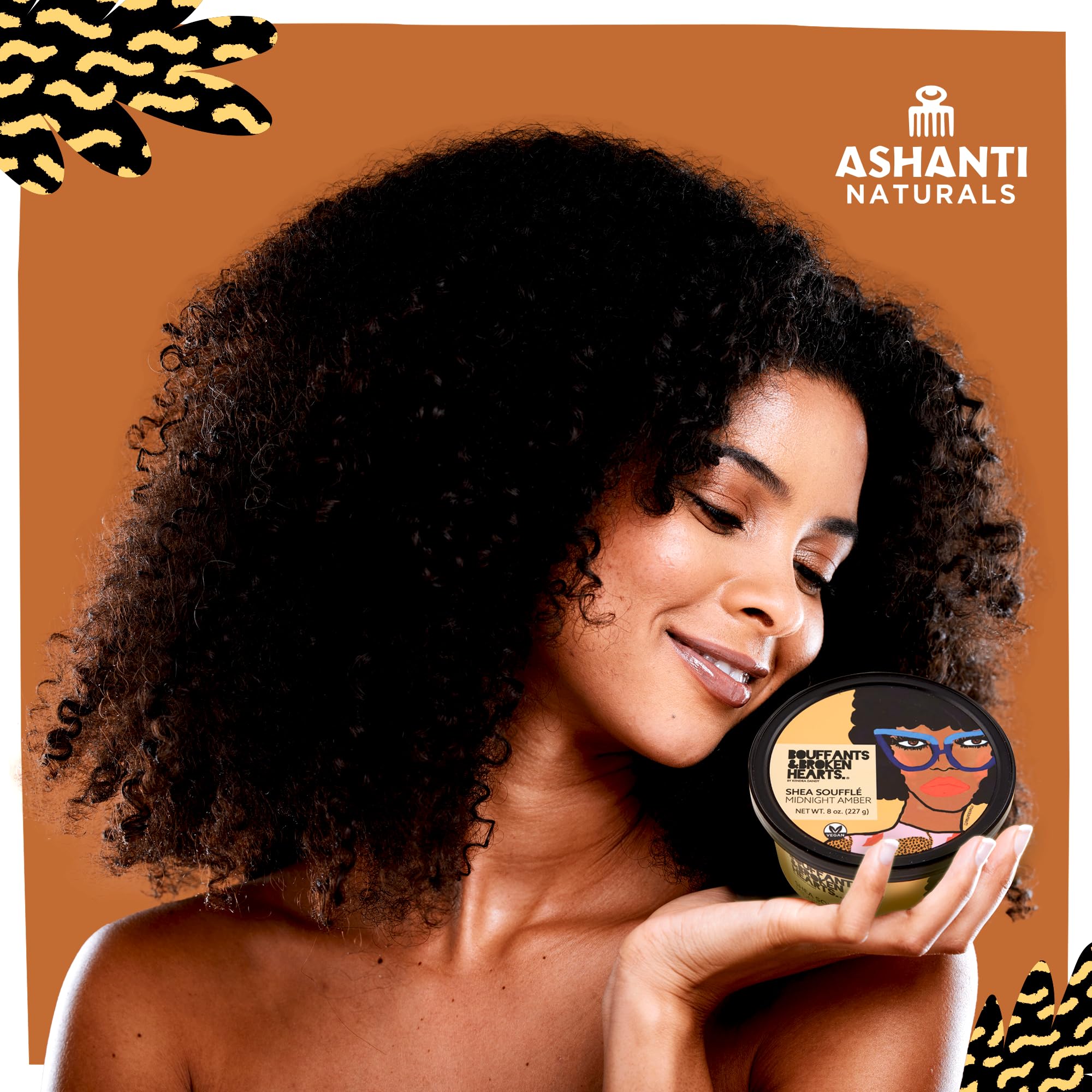 Ashanti Naturals shea butter 8 ounce container top view