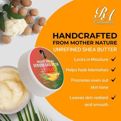 RA Cosmetics shea butter 12 ounce jar label details
