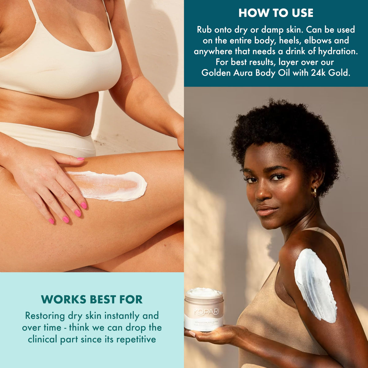 Kopari skincare collection set featuring the body butter