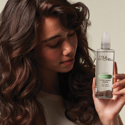 Paul Mitchell 150ml hair primer bottle highlighting the paraben free and vegan certification labels