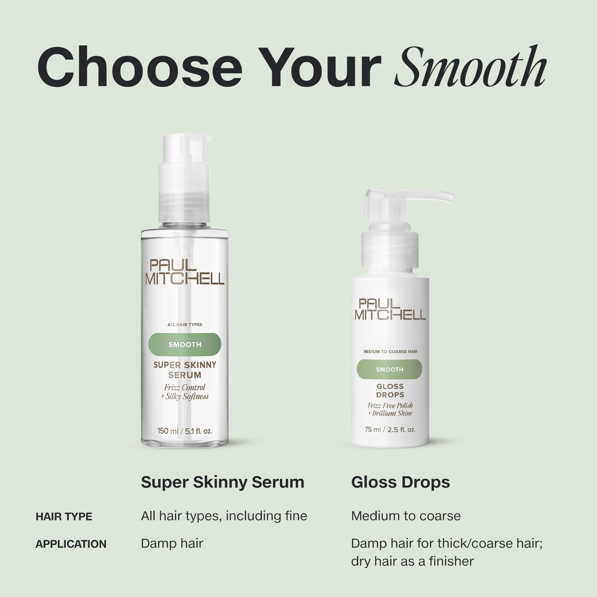 Paul Mitchell Super Skinny premium salon serum bottle display emphasizing fast drying benefits