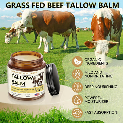Veakoo beef tallow balm jar with natural ingredients