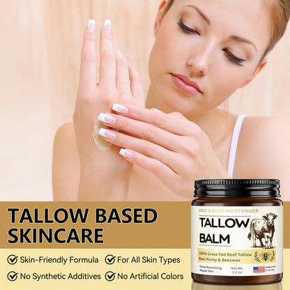 Veakoo 3.2 ounce beef tallow body butter packaging
