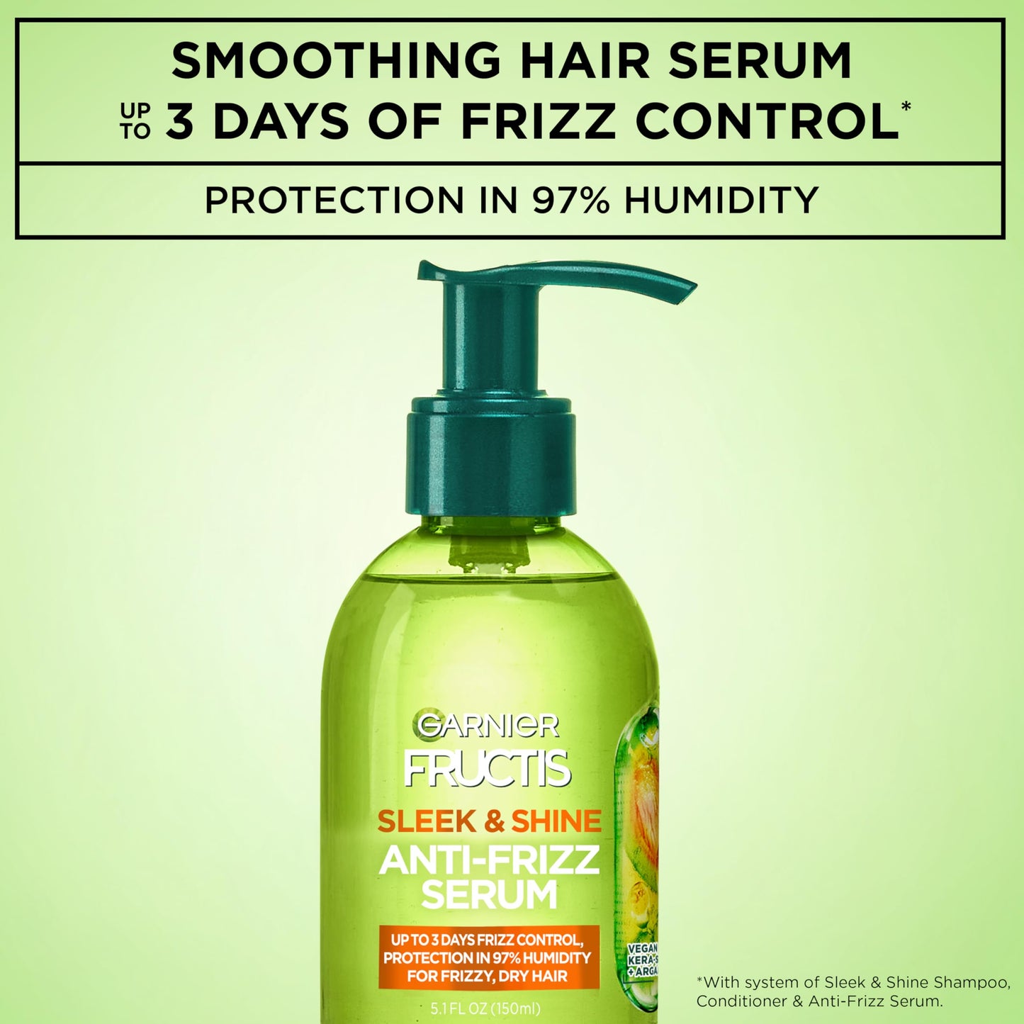 Garnier argan oil infused hair serum for dry hair texture showing a clear lightweight liquid drop